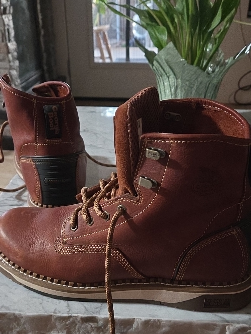 Georgia Boot Men’s Brown Leather Work Boots